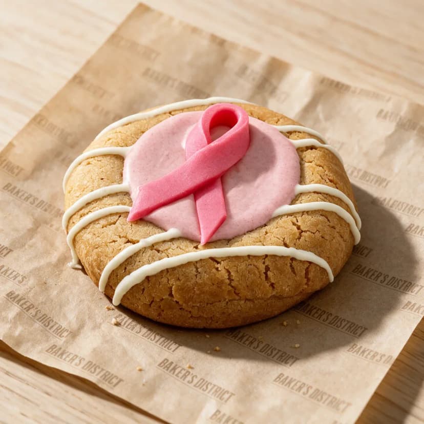 Pink Ribbon Cookie